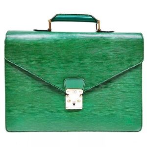 MLOUIS VUITTON Borneo Green Epi Leather Ambassador Business Briefcase Laptop Bag